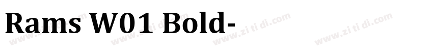 Rams W01 Bold字体转换